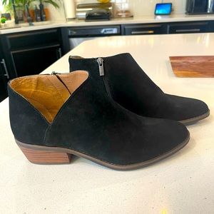 Black Lucky Brand Booties - never worn outside!